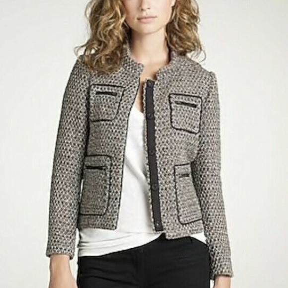 J. Crew Gilded Tweed Wool/Alpaca Textured Woven Button-Down Blazer Jacket